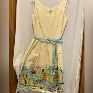 Simply stunning Talbots printed sun dress